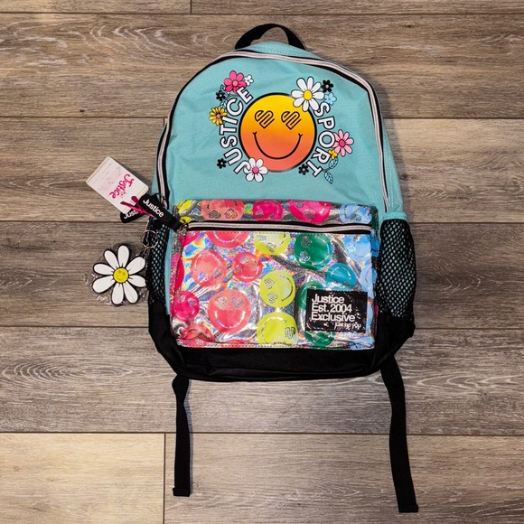 Justice Girls Smiley Backpack - Picture 1 of 4